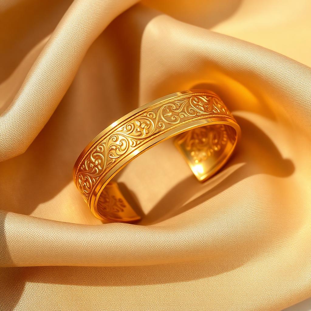 22 Karat Dubai Armreif mit ornamentaler Gravur