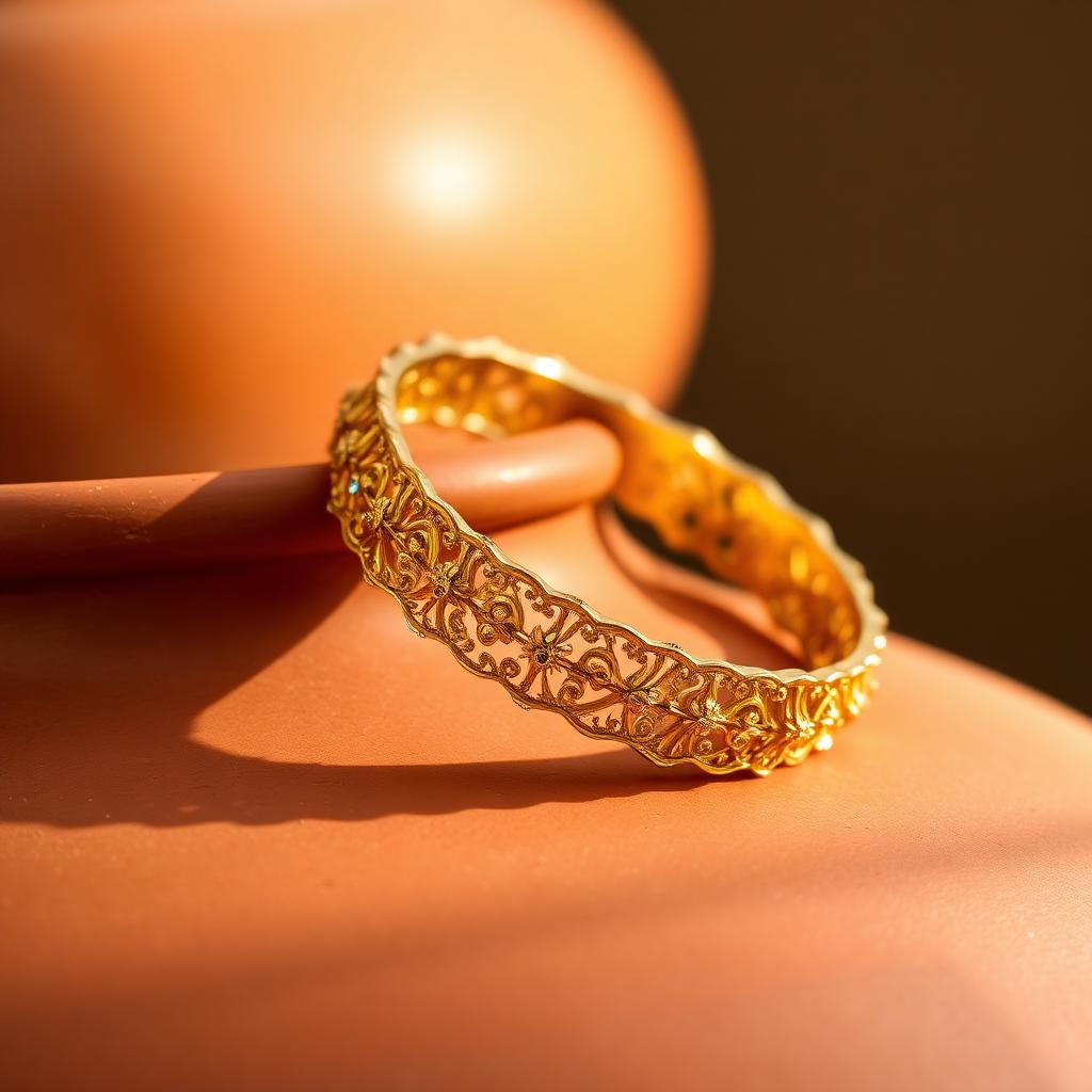 22 Karat Dubai Armreif mit Filigran-Ornamenten